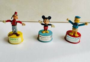 ディズニー　ミッキーマウス　ドナルドダック　グーフィ　プッシュパペット　フィギュア コレクション 当時物 ビンテージ