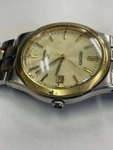 4.稼働品・GRAND SEIKO GS グランド セイコー 8N65-9000 SS×K18 コンビ 18KTベゼル デイト クォーツ メンズ 腕時計 純正ベルト//ITI60_画像4