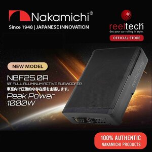 ■USA Audio■ナカミチ Nakamichi NBF25.0A 25cm ●Max.1000W●アンプ内蔵●薄型●アルミ材質●保証付●税込