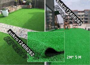 外景観 偽の草緑芝生 透水性 庭 ガーデニング バルコニー まるで天然芝芝生マット 芝丈15mm 人工芝ロール2m×5m