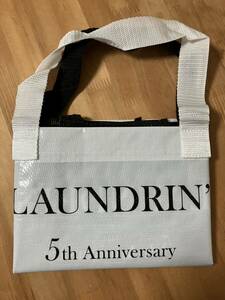 * new goods Land Lynn 5 anniversary commemoration laundry BIG bag white × black 