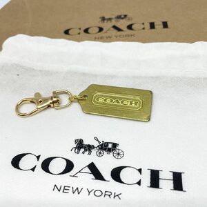【COACH】 コーチ チャーム キーホルダー キーリング バッグチャーム　アクセサリー　ゴールドカラー