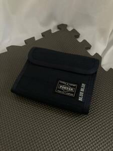 PORTER/BLUEBLUE 折り畳み財布　吉田カバン ネイビー ウォレット 二つ折り財布 