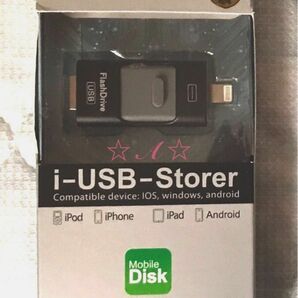 ☆未使用☆ USBメモリ フラッシュドライブ 128GB Lightning USB iPhone Android Windows