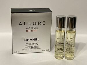 I4C102◆ シャネル CHANEL アリュール オム スポーツ スプレイ オードゥ トワレット EDT 香水 20ml×3本