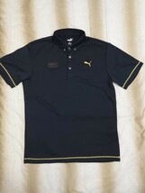 未使用品☆プーマ PUMA GOLF ボタンダウンポロシャツ Lサイズ BK☆_画像3