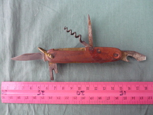 昭和レトロ　折畳みナイフ　五徳ナイフ　昭和のキャンプの必需品　昔のお父さんが持ってました