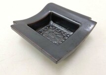 1円～スタート【美品】古代瓦 灰皿 3個セット 陶器製 元箱入り【保管品】(60)_画像9