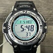 6458 CASIO SALARMS WORLD TIME SGW-100 WATER RESIST 200m カシオ メンズ腕時計 電池交換済み_画像1