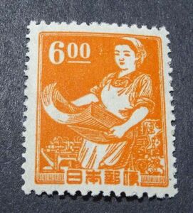 ** industrial design stamp printing woman .6 jpy **