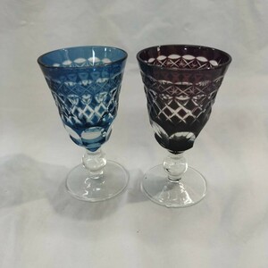江戸切子 酒器 切子グラス 切子 グラス ワイングラス 切子ガラス 伝統工芸 ペア 食器 2客 R5