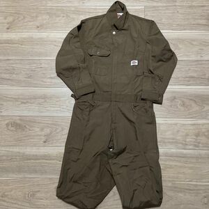 140 ディッキーズ　dickies オールインワン つなぎ ワークウェア 作業着　ブラウン　茶色　長袖