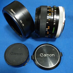 CANON LENS FD 50mm F1.4 S.S.C. キヤノン MF一眼レフ用 標準単焦点レンズ ジャンク 管理番号H-3(YU)