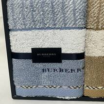 美品未使用箱無し発送　BURBERRY LONDON バーバリー ロンドン　フェイスタオル２枚　35×75cm ロゴノバチェックタオル　西川産業_画像2