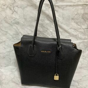 美品　マイケルコース　2way ショルダーバッグ　ハンドバッグ　ロゴ金具　黒 レザー