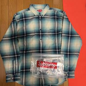 23SS SUPREME shadow plaid flannel shirt Ｌ 新品の画像1