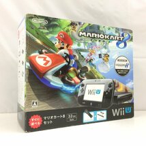 f089*80 【可動品】 Nintendo WiiU 本体 マリオカート8セット 32GB クロ (初期化済)_画像1