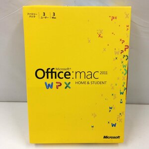 f155*80 【ジャンク】 Microsoft Office：mac 2011 HOME & STUDENT ファミリーパック