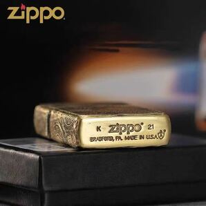 1円 定価13.8万 復刻ハーレーダビッドソン Zippo 真鍮製 ライター ジッポー 立体感 重量感 オイルライター 新品 煙グッズ の画像9