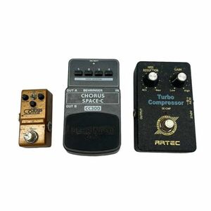 ★まとめて★ エフェクター 音響機器 計3点セット BEHRINGER CC300 chorus space-c COMP コンプレッサー 等 中古品　 SAKS0311-10