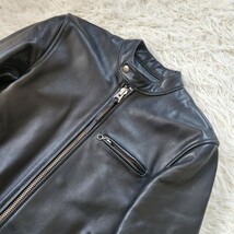 美品 カドヤ【希少 K'SLEATHER ライナー プロテクター サイズ M】KADOYA シングル ライダースジャケット カウレザー ブラック 黒 牛革_画像4