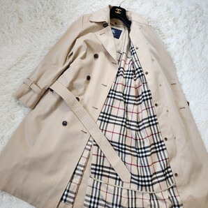 美品 バーバリー ロンドン【ハニーベージュ ライナー ノバチェック 着丈100cm 36 S】BURBERRY LONDON トレンチコート スプリングコートの画像3