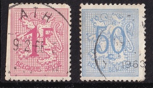 1963年前後/ベルギー/外国切手2枚セット/犬/1フラン 50セント/BELCIQUE BELCIE