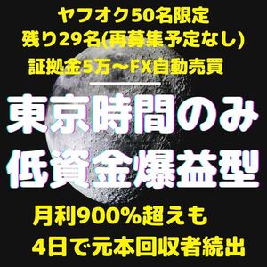 残り29名のみ！　再募集予定なし　赤鳥　FX自動売買ツール EA FX 自動売買 副業　バイナリー　稼げる　情報商材　アフィリエイト　物販