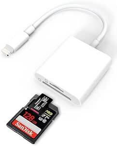 【最新MFi認証品】iPhone SDカードリーダー 2in1 Lightning SDカードカメラリーダー MicroSD/SD