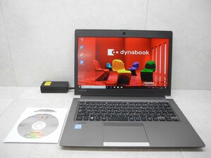 ☆1円スタート☆第8世代☆東芝☆dynabook R63/J☆高解像度☆Core i5 1.60GHz/8GB/SS256GB/無線/Bluetooth/カメラ/Office/Win10 DtoD領域☆