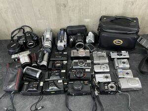 デジタルカメラ フィルムカメラ 一眼レフ ビデオカメラ 大量 26点 ニコン キャノン オリンパス コニカ カシオ ビクター ソニー / 56815