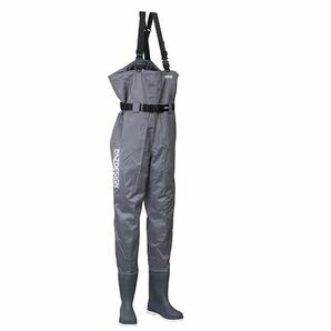 XL 27cm Pazdesig パズデザイン PVC BOOTS CHEST HIGH WADER FS ブーツチェストハイウェーダー FS PPW-451 グレー スパイク底の画像1