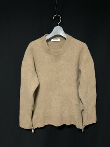 美品◆APOCRYPHA TOKYO リブ編み　ウール ニット セーター サイズ2 　サイドジッパー　日本製