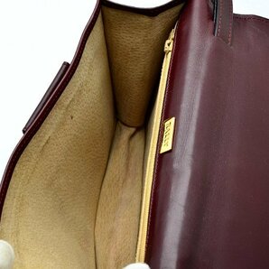 【ＤＭ】1円～BALLY バリー クラッチバッグ ナンバーロック レザー ボルドーカラー 保存袋付の画像7