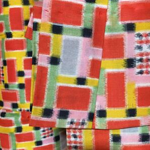 銘仙 袷 着物 絹 女性和装 和服 リメイク材料 生地取り ハンドメイド 古布 の画像8