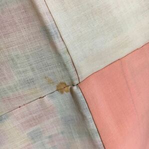 銘仙 袷 着物 絹 女性和装 和服 リメイク材料 生地取り ハンドメイド 古布 の画像5