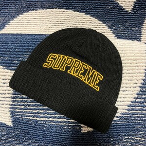 新品 SUPREME シュプリーム LOOSE GAUGE LOGO BEANIE ニット帽 ビーニー 黒