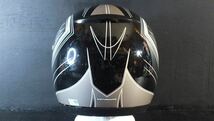 ヘルメット バイク フルフェイス Venom ピンストライプ&フレアライン 黒_画像6