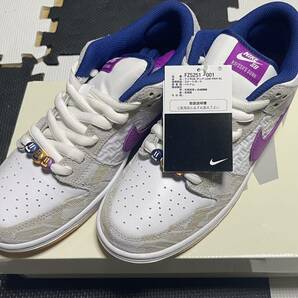 Rayssa Leal Nike SB Dunk Low PRM Pure Platinum and Vivid Purple 26.5cm US8.5の画像1