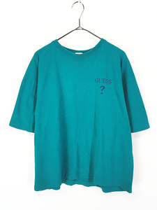 レディース 古着 90s USA製 GUESS バック BIG ロゴ プリント Tシャツ L 古着