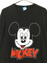 古着 90s USA製 Disney Mickey ミッキー BIG フェイス Tシャツ XL位 古着_画像2