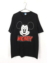 古着 90s USA製 Disney Mickey ミッキー BIG フェイス Tシャツ XL位 古着_画像1