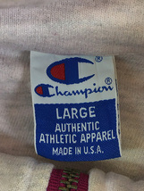 古着 90s USA製 Champion ハイネック ハーフジップ スウェット トレーナー 紫 L 古着_画像9