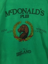 古着 80s USA製 McDONALD'S PUB 犬 ダックス レストラン 企業 スウェット トレーナー L 古着_画像2