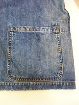 レディース 古着 90s LAUREN JEANS メタル トグルボタン デニム ダッフル フーディー コート ジャケット L 古着_画像6