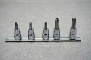 [SK][C4152260] Snap-on スナップオン 3/8 トルクスソケット T27,T30,T40,T45,T50 5個セット