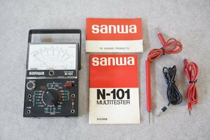 [QS][C4207360] SANWA サンワ N-101 アナログテスター マルチテスター 取扱説明書付き 三和電気