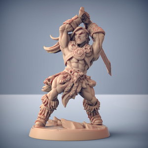 Artisan Guild ag-211206 Dragonpeak Barbarian B1 (プレーンベース) バーバリアン 3Dプリント ミニチュア D＆D TRPG 