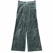 00s GIORGIO ARMANI velour wide flare trousers archive アルマーニ italy velvet pants collection design black_画像1