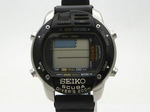 1000円スタート 腕時計 SEIKO セイコー スキューバダイバー 200M M796-5A00 クオーツ QZ ブラック デジタル メンズ 2 W60017